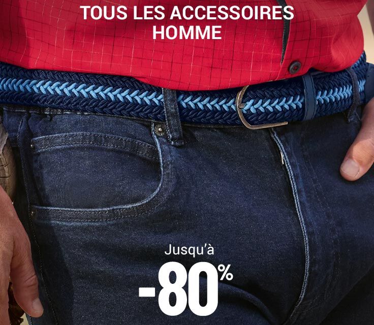 Accessoires homme jusqu'à -80%