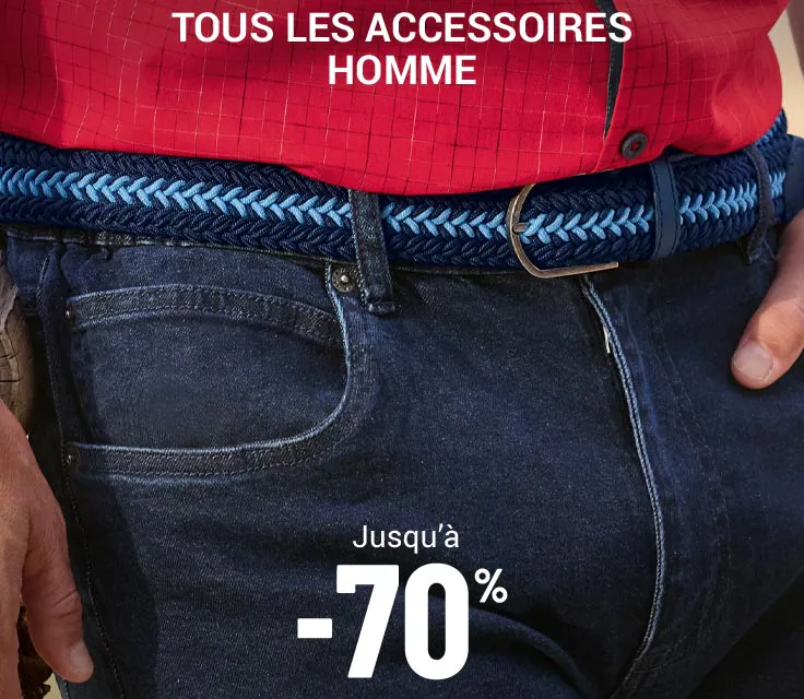 Accessoires homme jusqu'à -70%