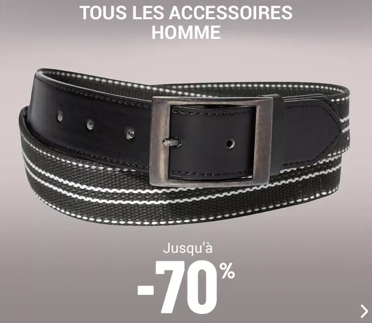 Accessoires homme jusqu'à -70%