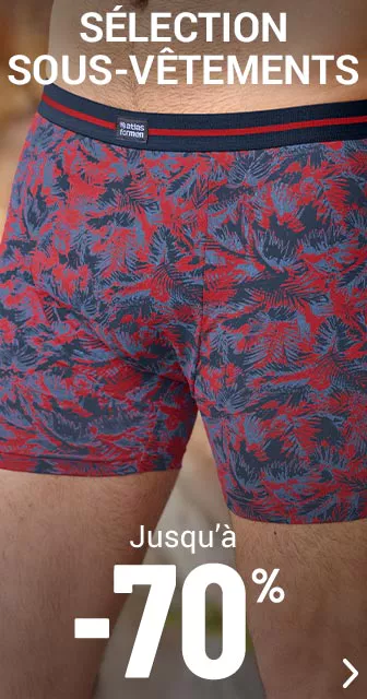 Sous-vêtements homme jusqu'à -70%