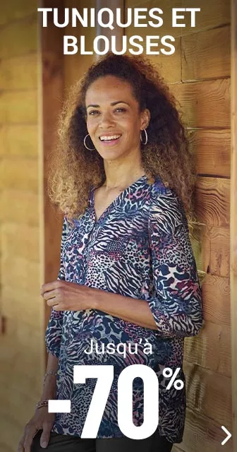 Tuniques et blouses femme jusqu'à -70%