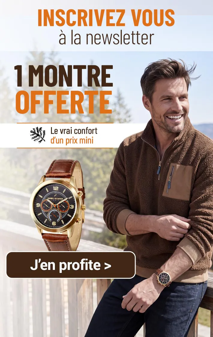 Une montre Daniel HECHTER offerte en vous inscrivant à la newsletter