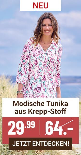 Modische Tunika aus Krepp-Stoff