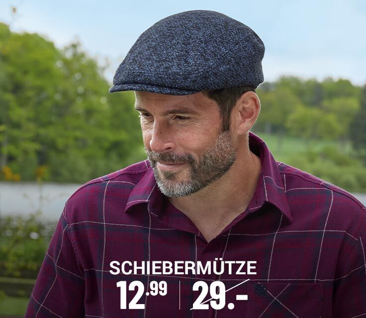 Schiebermütze aus meliertem Strick