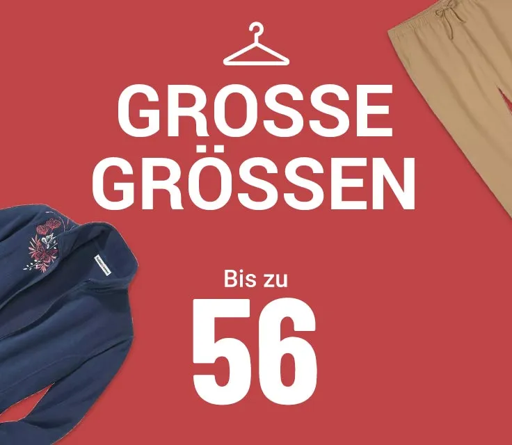 Grosse Grössen Damen bis zu 56