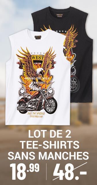 Lot de 2 Tee-Shirts Sans Manches