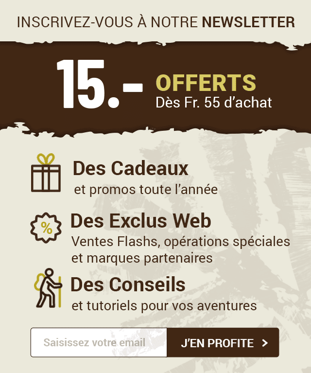 Fr. 15 OFFERTS dès Fr. 55 d’achat