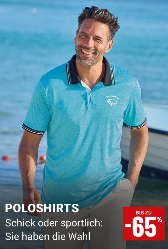blaues poloshirt fur herren