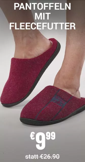 Pantoffeln mit Fleecefutter