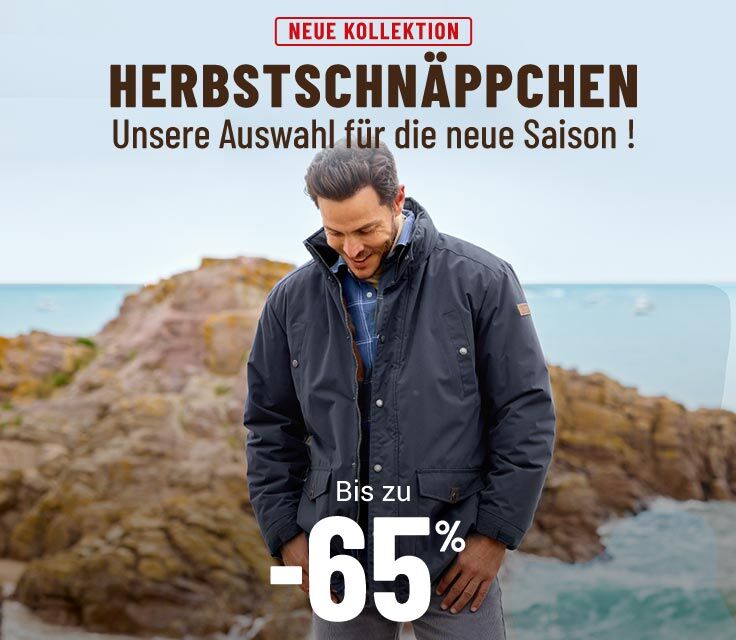 Neue Kollektion bis zu minus 65 prozent