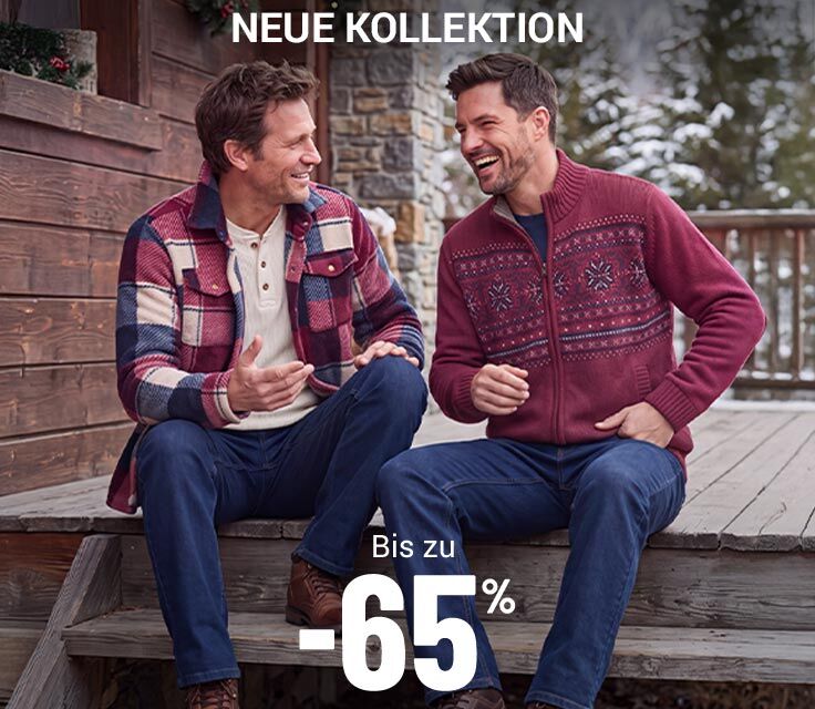 Neue Kollektion bis zu minus 65 prozent