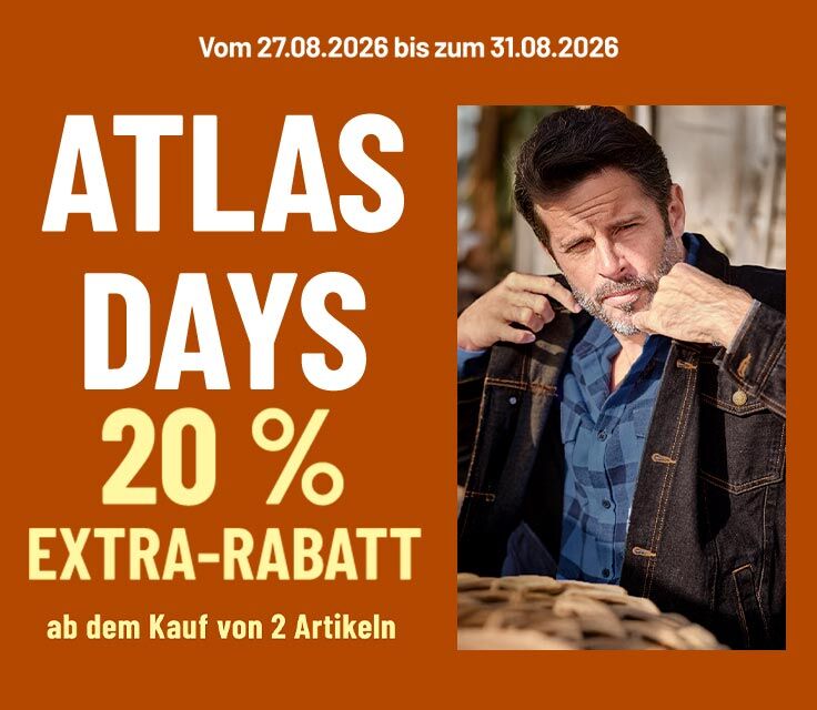 Atlas Days - 20 % Extra-Rabatt ab dem Kauf von 2 Artikeln