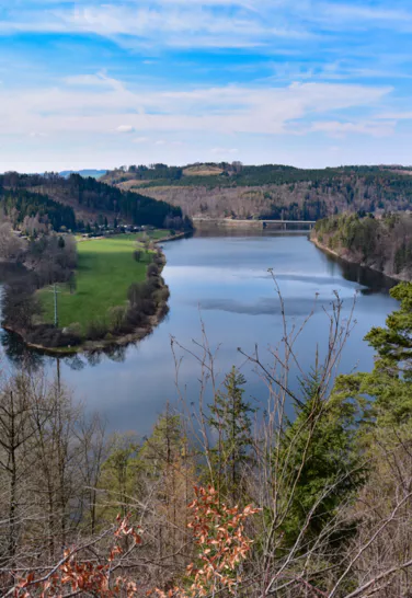 landschaft mit einem fluss