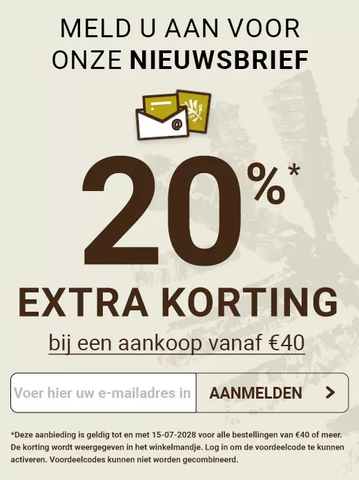 Nieuwsletter 20% EXTRA KORTING 