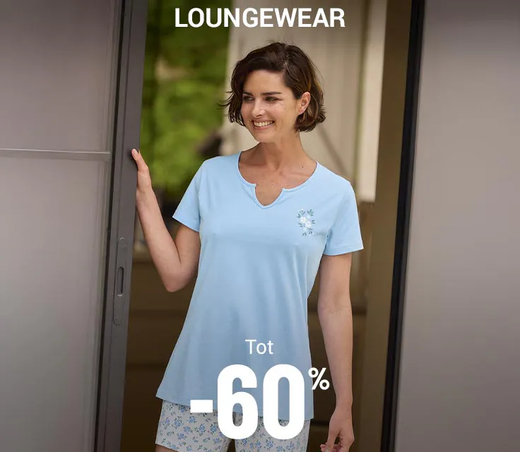 Loungewear tot min 60 procent