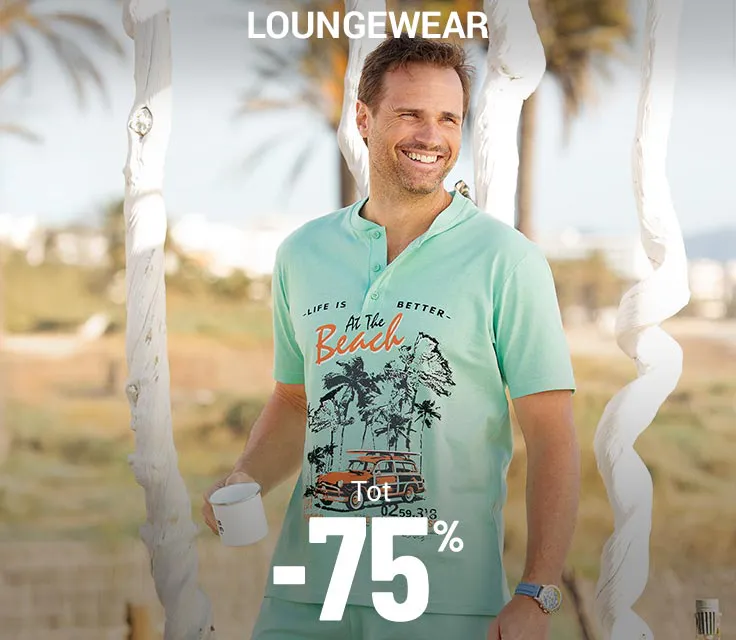Loungewear tot min 75 procent