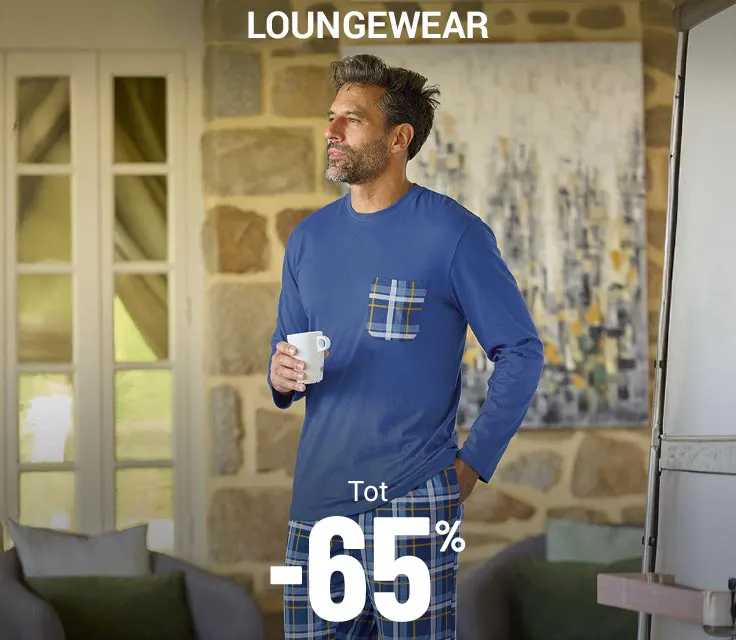 Loungewear tot min 65 procent