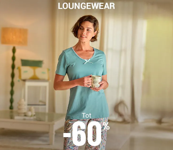 Loungewear tot min 60 procent