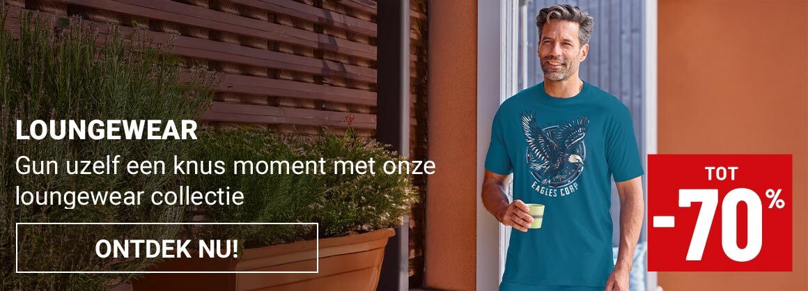 Ontdek onze loungewear tot min 70 procent