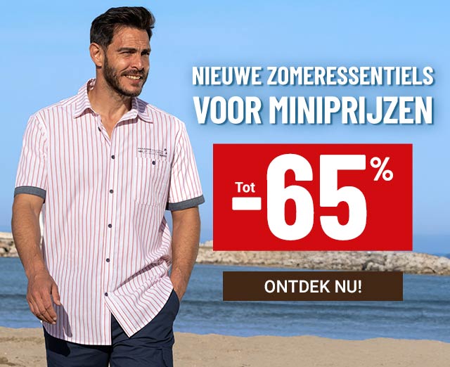 Nieuwe collectie tot min 65 procent