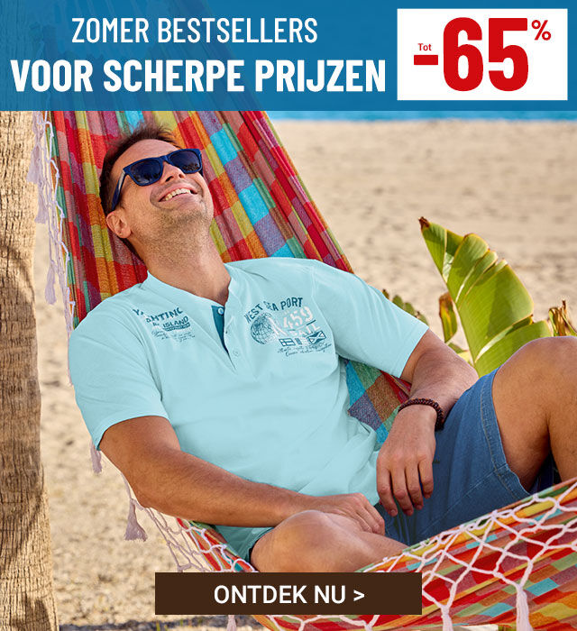 Zomer bestsellers tot min 65 procent