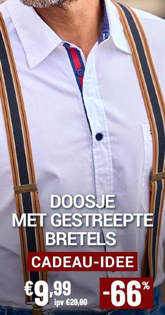 Doosje met gestreepte bretels voor maar 9,99