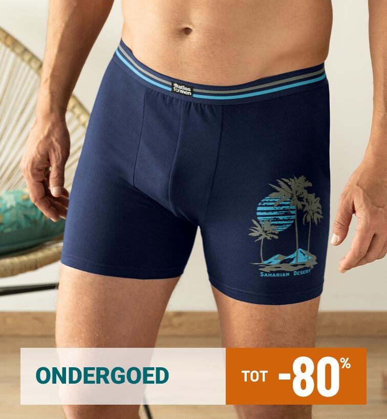 Ondergoed tot min 80 procent
