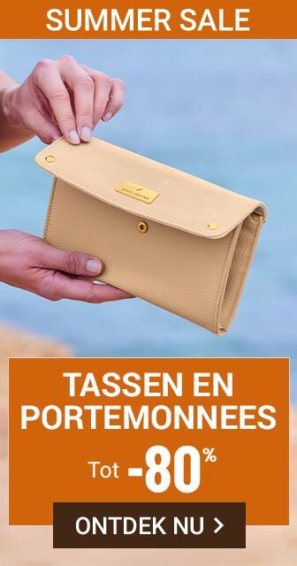 Tassen en portemonnees tot min 80 procent