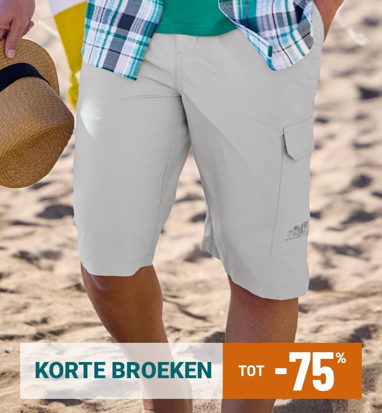 Korte broeken tot min 75 procent