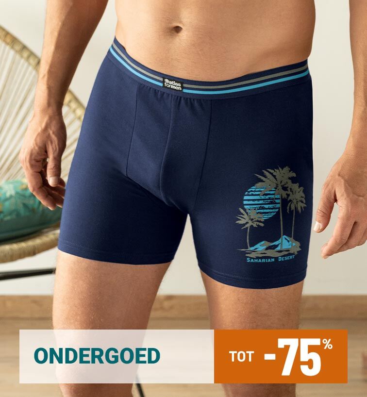 Ondergoed tot min 75 procent