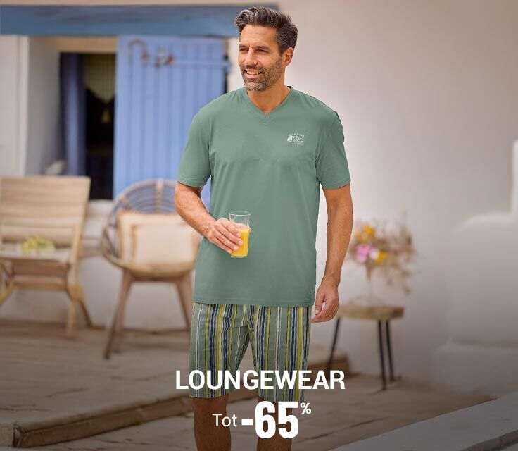 Loungewear tot min 65 procent