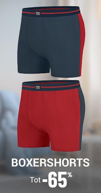 Boxershorts tot min 65 procent
