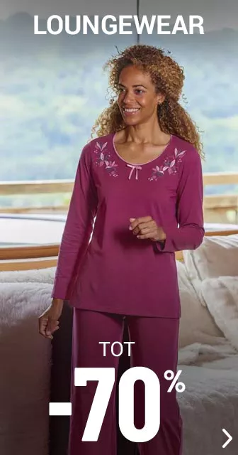 Loungewear tot min 70 procent