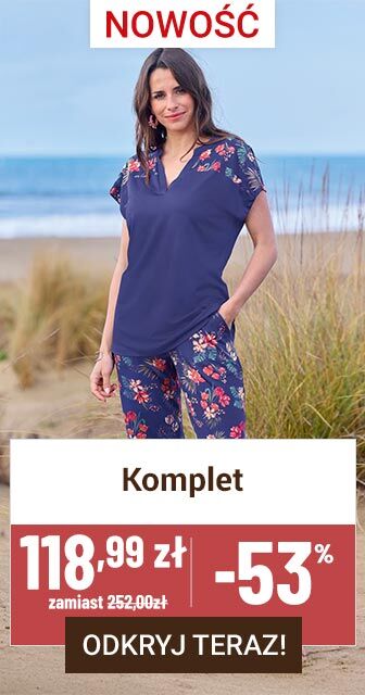 Lejący komplet z kwiatowym nadrukiem