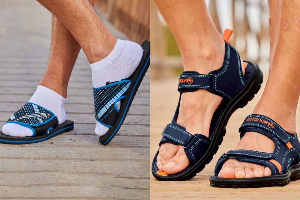 Na dovolenou si nezapomeňte přibalit pánské žabky či sandály