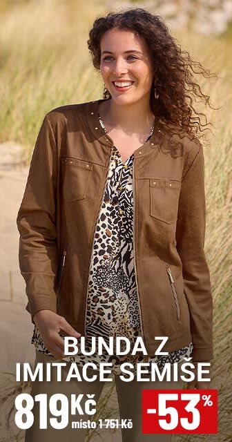 Bunda z imitace semiše