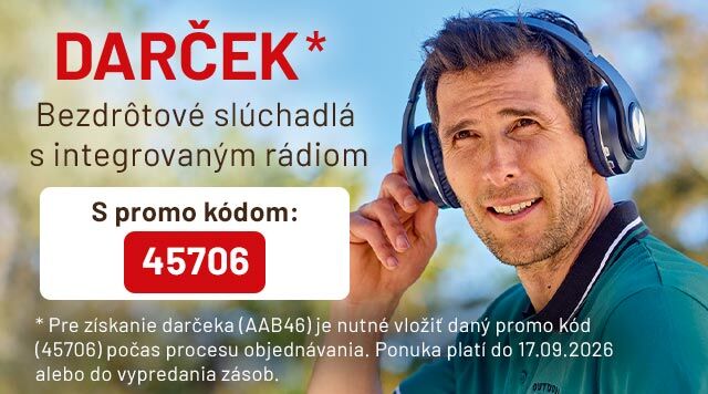 Bezdrôtové slúchadlá s integrovaným rádiom s promo kódom: 45706