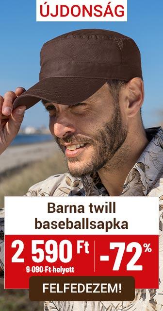 Barna twill baseballsapka