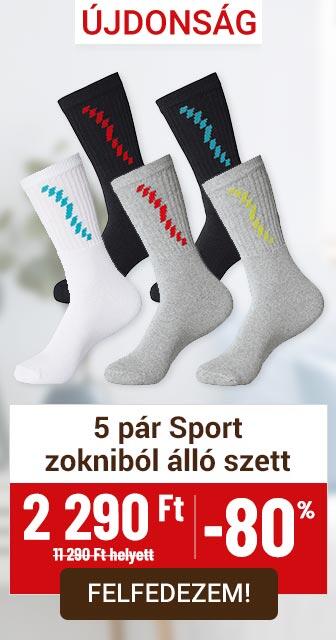 5 pár Sport zokniból álló szett