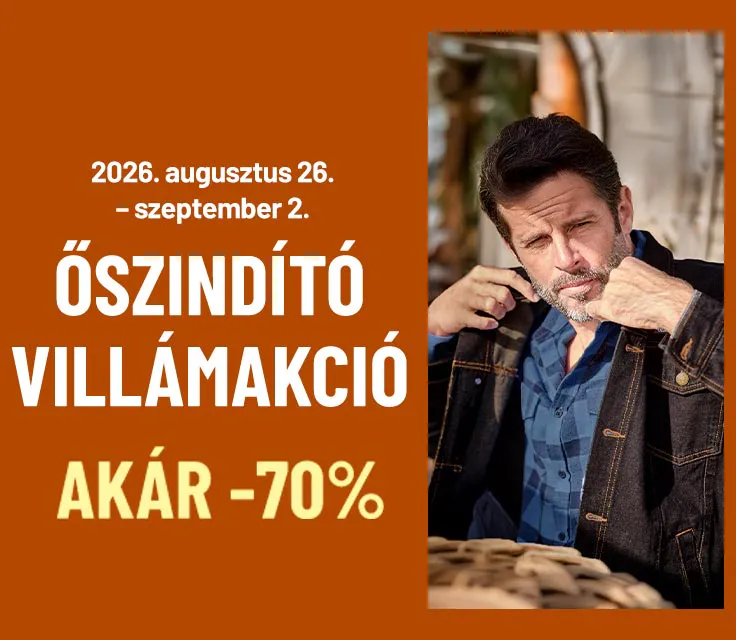 őszindító villámakció akár 70 százalék kedvezménnyel