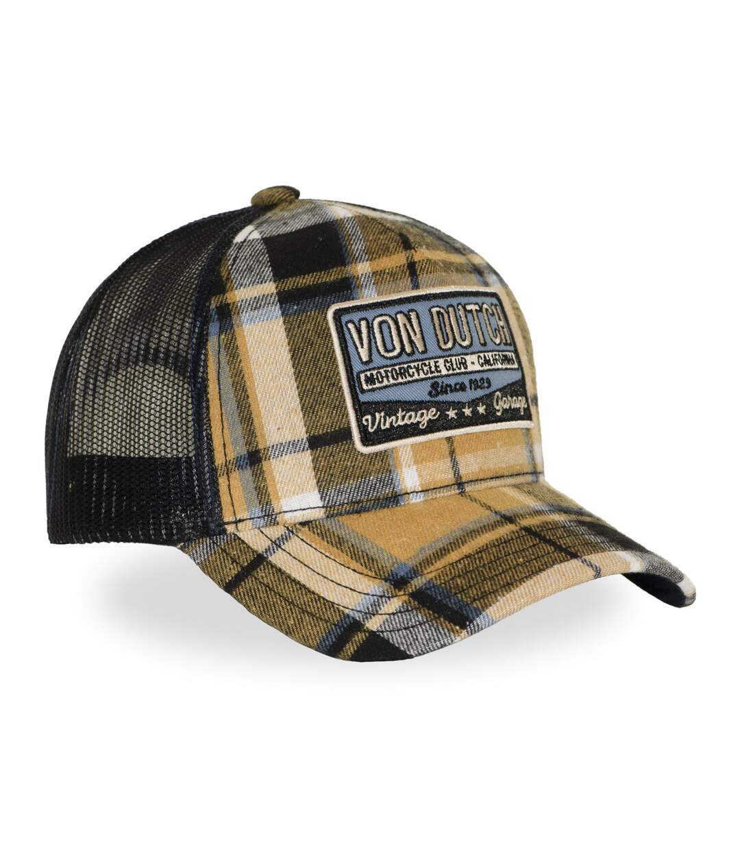 Casquette baseball  à carreaux avec filet et patch Carrreaux11 Vondutch-4