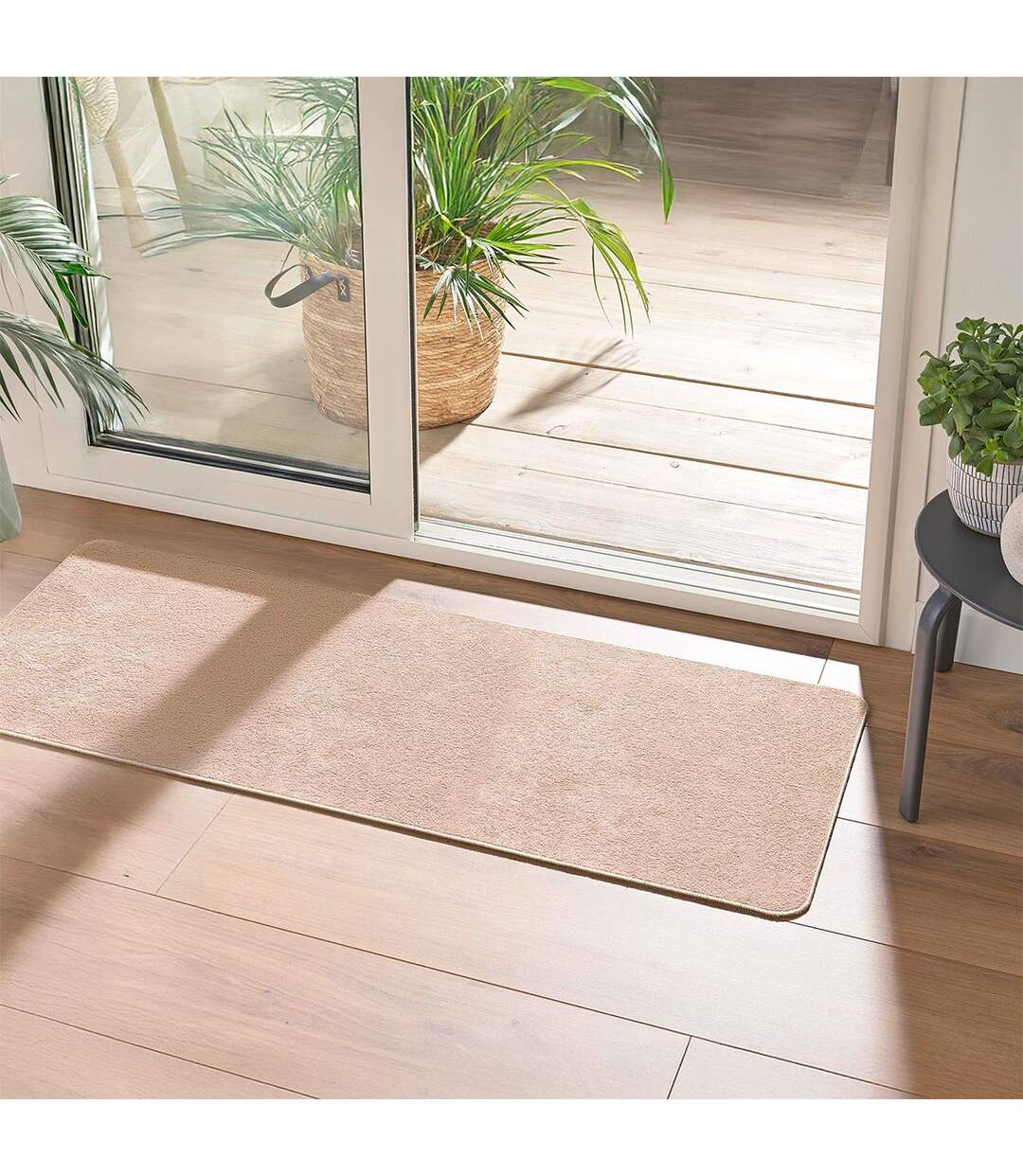 Tapis Tissé Velours Carpetuni 45x120cm Naturel-4
