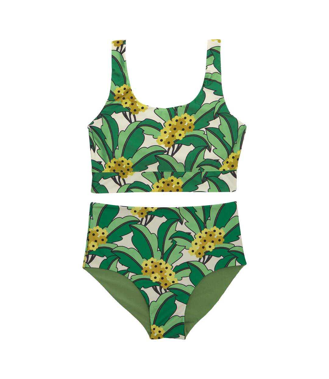 Womens/ladies orla kiely tropical reversible bikini set green Regatta