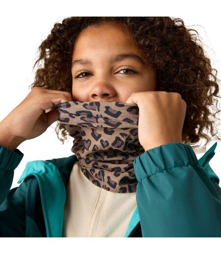 Childrens/kids Multitube Ii Leopard Print Snood One Size Mocha Regatta