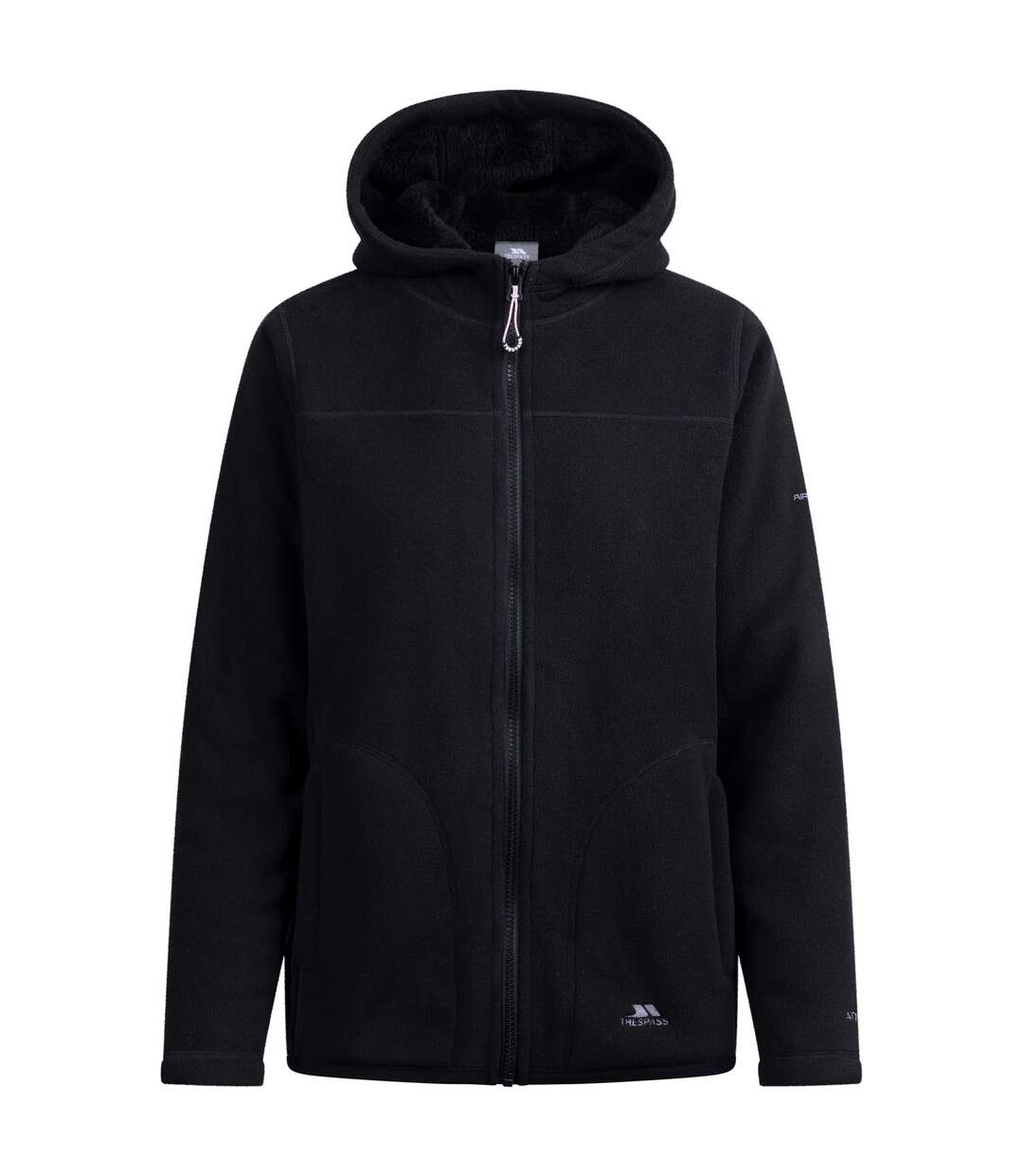 Womens/ladies Backstay Fleece Jacket Black Trespass-1