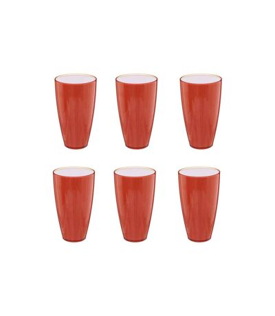 Lot de 6 Verres en Plastique Réutilisable Square 50cl Rose
