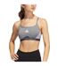 Brassière De Sport Entraînement Style Triple Rayures Aeroreact Femme Gris Adidas-1