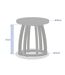 Table de jardin d'appoint ronde en bois et béton LEMINDO - Marron-3