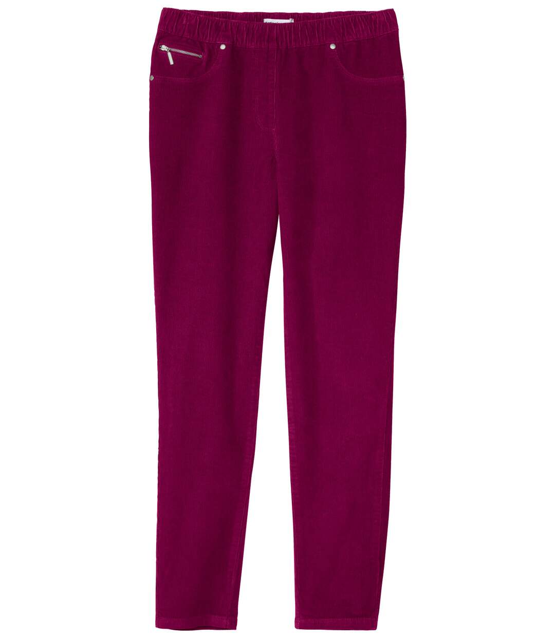 Pantalon Tregging en Velours Stretch-4
