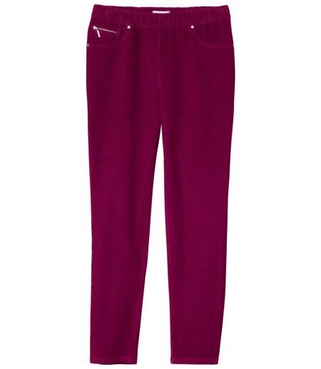 Pantalon Tregging en Velours Stretch 